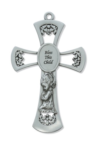 Praying girl Baptism Wall Cross